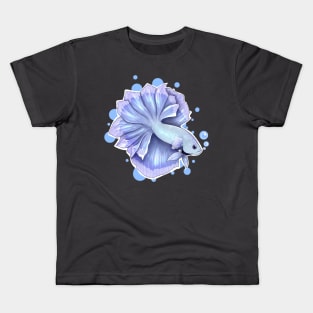 Lilac feather tail betta Kids T-Shirt